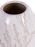 Laura Ashley White Pussywillow Antique White Stoneware Vase, UK version