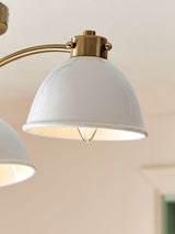 Next Cream Glass Shade for Beckley 3-Light Flush Ceiling Light (9.5cm x 15cm)- Buy online at McGrocer
