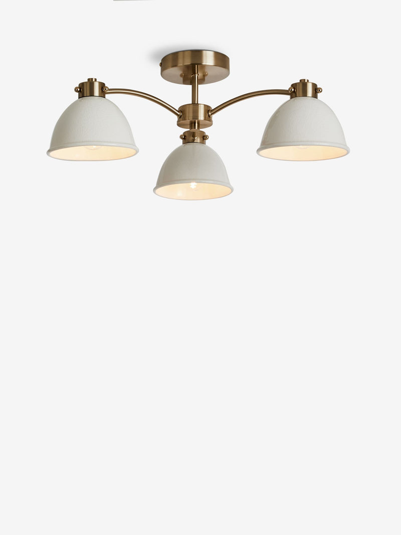 Cream Beckley spare glass shade for ceiling light - British product