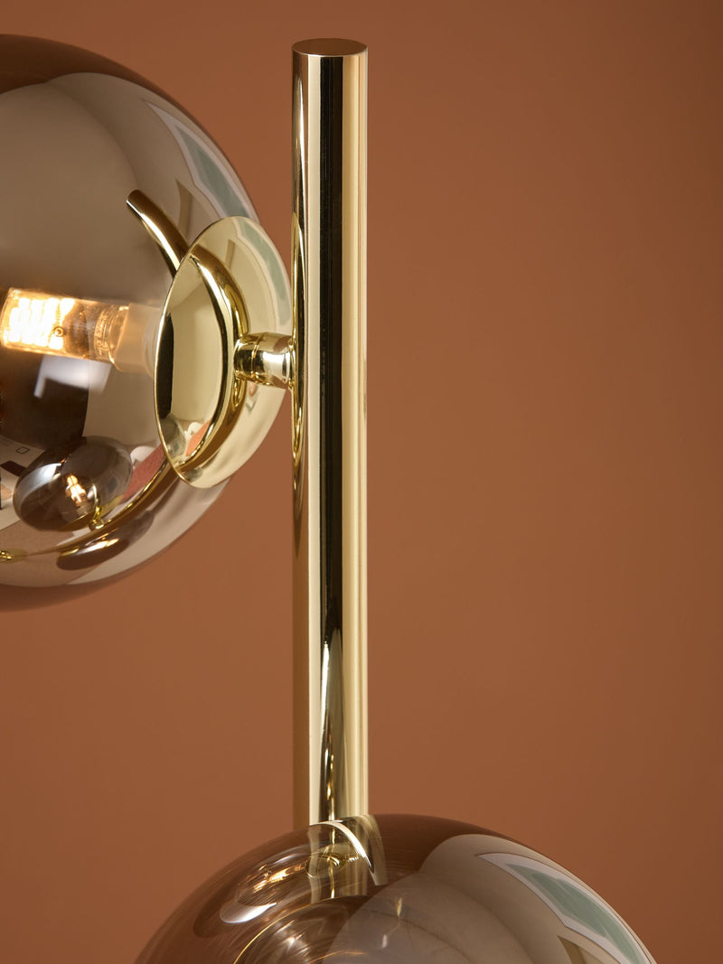 MADE.COM Globe floor light grey brass 160cm, imported from the UK