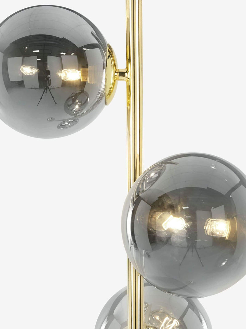 MADE.COM Globe floor light grey brass 160cm, imported from the UK