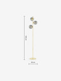 MADE.COM Globe floor light grey brass 160cm, imported from the UK