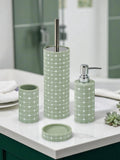Showerdrape Mosaica set of 4 Pistachio Bathroom Accessories (British brand)