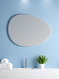 Showerdrape pebble shaped bathroom mirror large 70x50cm, UK version