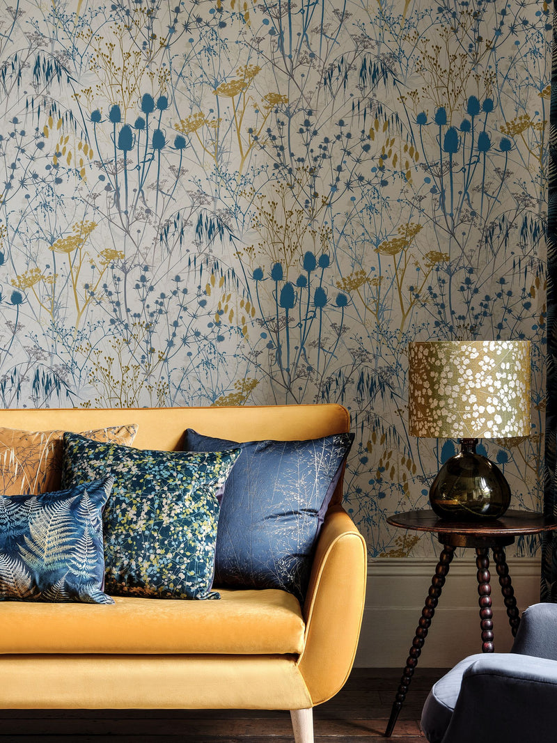 Clarissa Hulse Blue Summer Border wallpaper 10m (British brand)