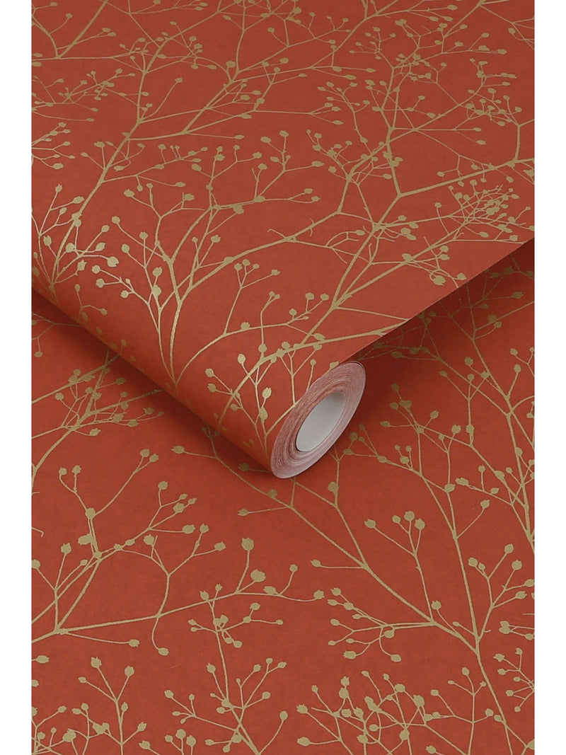 Clarissa Hulse Red Gypsophila wallpaper 10m, UK version