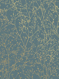 Clarissa Hulse Gypsophila wallpaper Airforce Blue Soft Gold 10m - British product