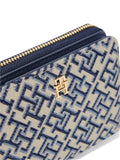 Tommy Hilfiger wallet blue monogram jacquard 12cm - British product