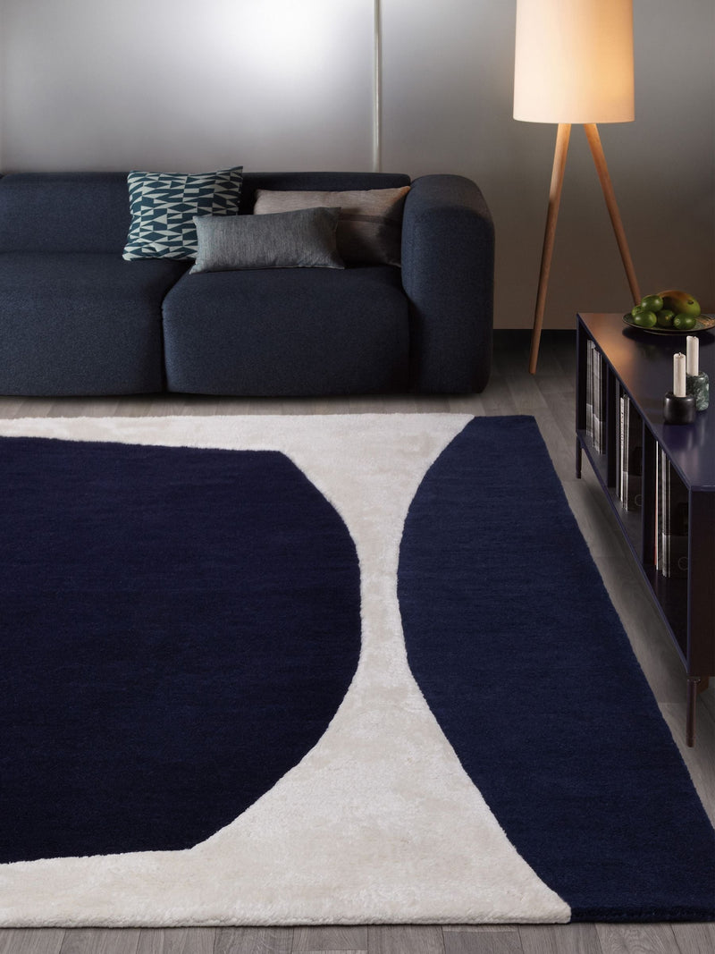 Asiatic Rugs Indigo Matrix Signature rug, imported from the UK
