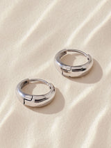 Next Silver Tone Waterproof Stainless Steel Huggie Hoop Earrings- Buy online at McGrocer