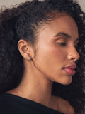 Sterling silver leaf cubic zirconia stud earrings (British brand)