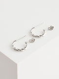 Sterling silver twist hoop earrings (British brand)