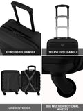 Flight Knight black ABS underseat cabin luggage 45x36x20cm, imported from the UK