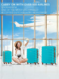 Flight Knight blue hard shell 3-piece suitcase set, imported from the UK