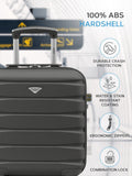 Flight Knight grey suitcase set underseat overhead large, UK version