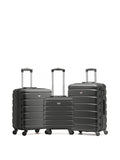 Flight Knight grey suitcase set underseat overhead large, UK version