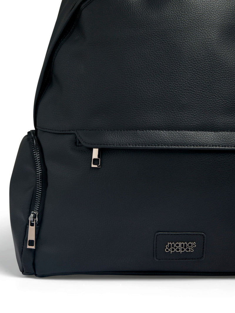 Mamas & Papas black leatherette changing backpack, UK version