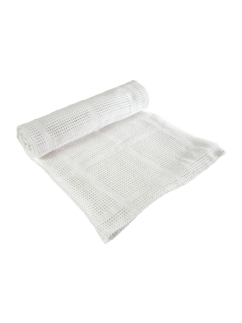 Mamas & Papas white large cellular baby blanket, UK version