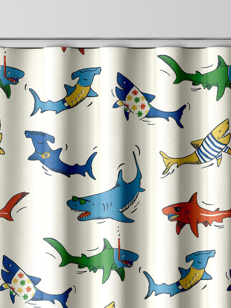 Cath Kidston kids summer sharks curtains (British brand)