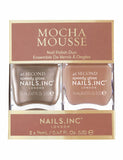 Nails.INC Mocha Mousse nail polish duo 2x14ml, imported from the UK