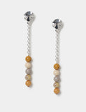Natural stone drop earrings, UK version