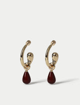 M&S Autograph Natural Stone Drop Hoop Earrings- Buy online at McGrocer