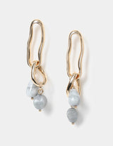 M&S Natural Stone Link Drop Earrings- Buy online at McGrocer