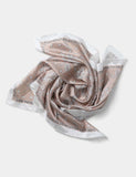 Paisley stripe scarf in neutral tones, 100% cotton (British brand)
