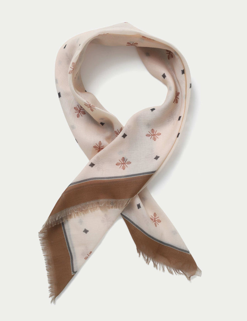 Neutral print scarf, imported from the UK