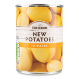 New potatoes in water available in a tin - British product