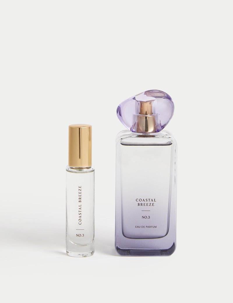 Coastal Breeze eau de parfum set with 48ml and 9ml bottles, imported from the UK