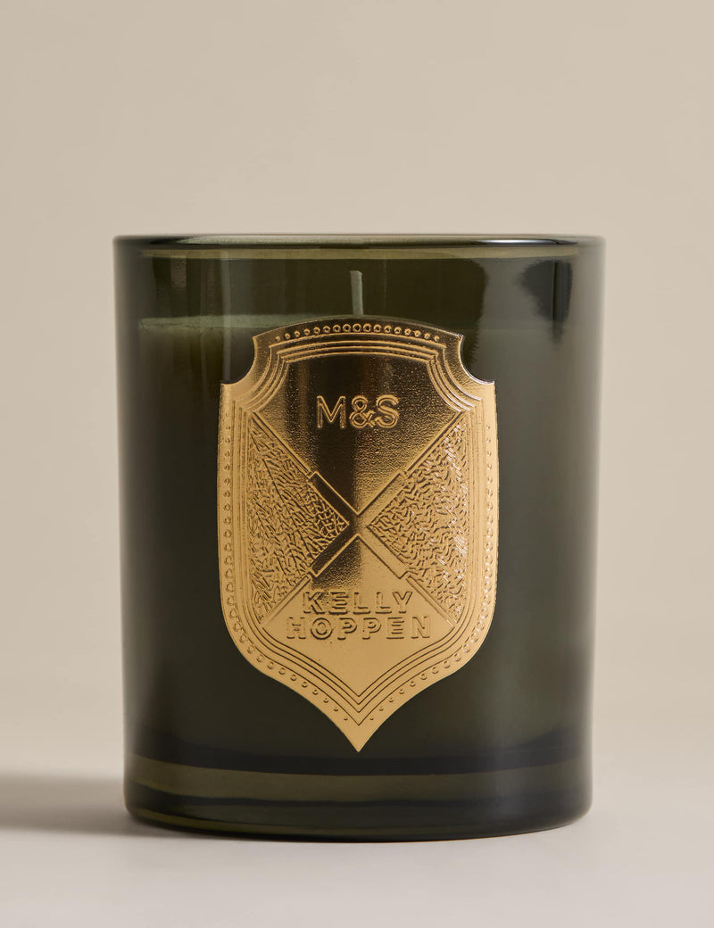 M&S No. 3 scented candle in glass with gold badge - British product