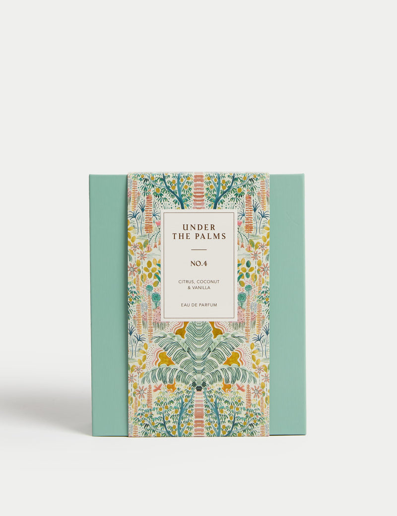 Under the Palms perfume set with 48ml and 9ml bottles, imported from the UK