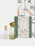 Wild Bergamot Eau de Parfum Set with 50ml and 10ml bottles, imported from the UK