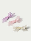 Occasion organza bow clip 3 pack - British product