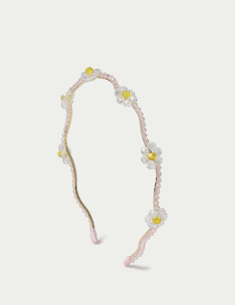 Occasion beaded flower aliceband, imported from the UK