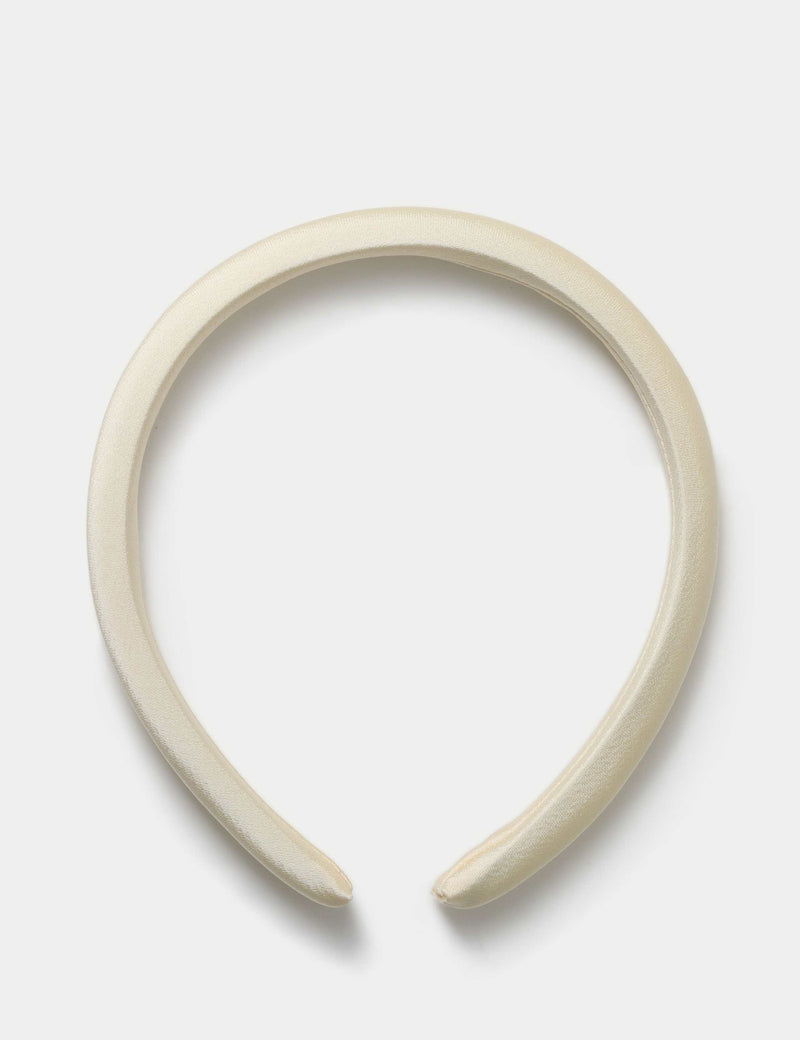Occasion yellow satin aliceband, UK version