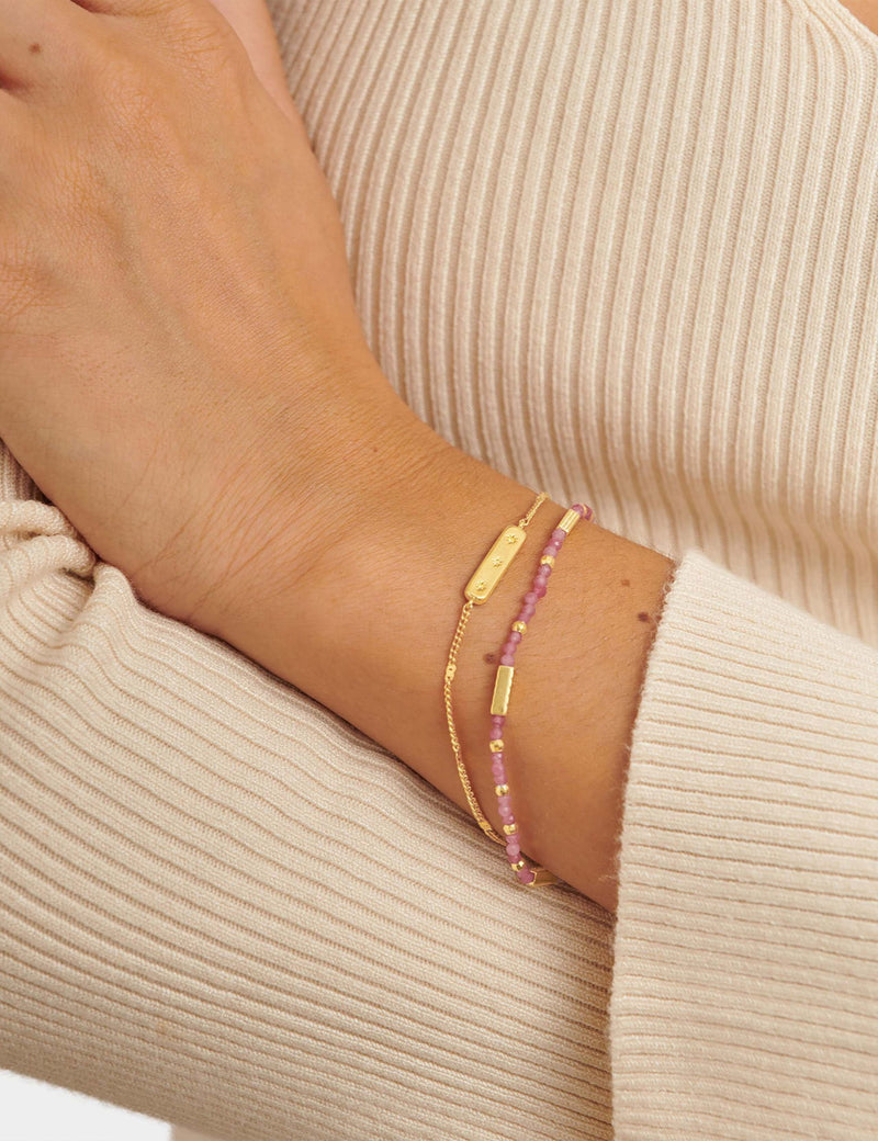 Katie Loxton October birthstone bracelet gold plated waterproof (British brand)