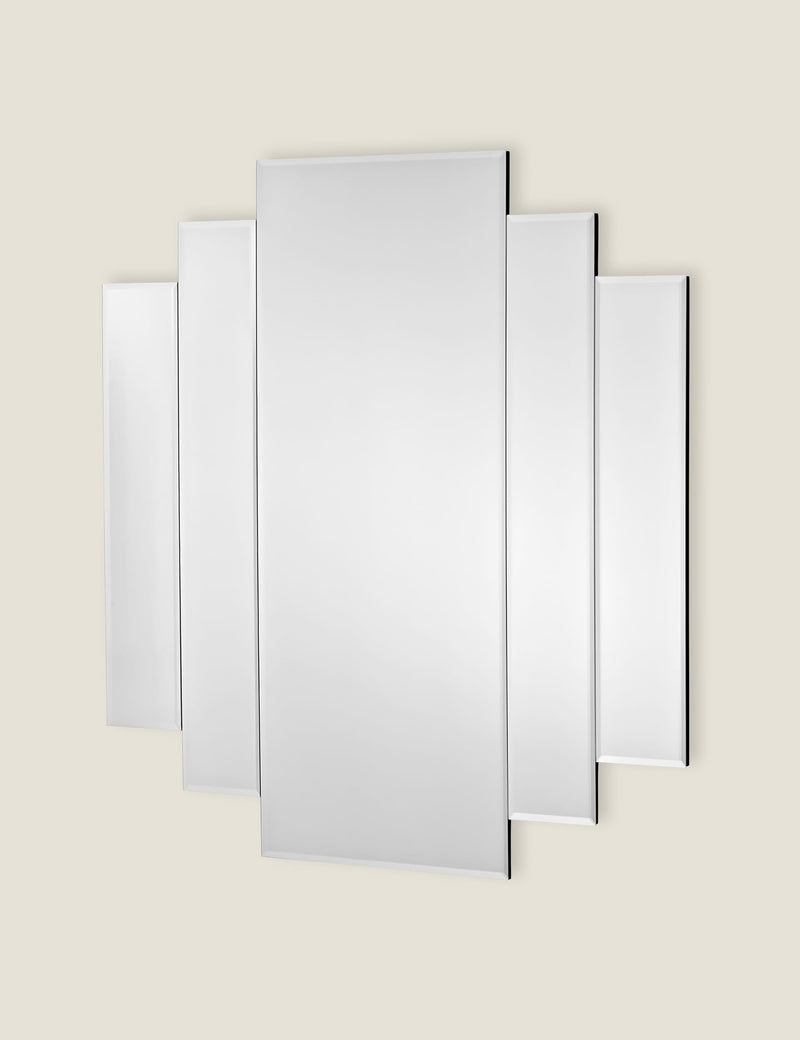Odeon rectangular wall mirror Art Deco design 89cm x 2cm, imported from the UK