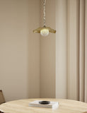 Ombre Glass flower pendant light antique look, UK version