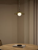 Ombre Glass flower pendant light antique look, UK version