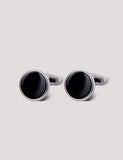 Hawes & Curtis black onyx cufflinks 27mm, UK version
