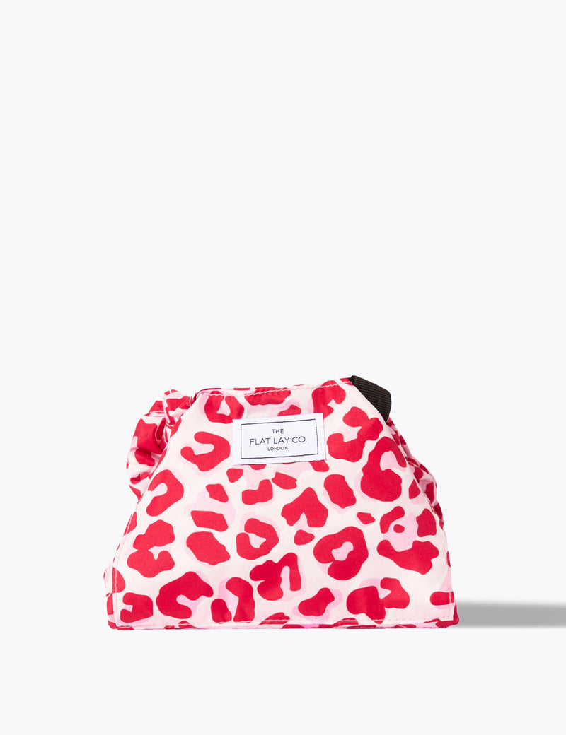 The Flat Lay Co. makeup bag Pink Leopard 52cm, imported from the UK