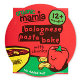 Organic Bolognese pasta bake with chunks tray meal (British brand)