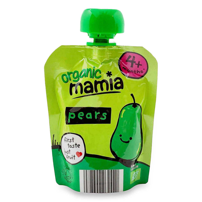 Organic pear pouch Stage 1 baby food from 6 months (British brand)