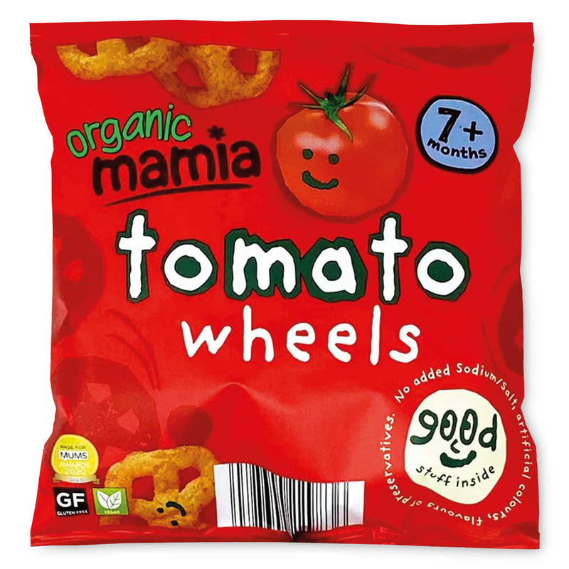 Organic tomato wheels toddler snack crisp corn bites - British product