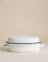 M&S Oval Enamel Roaster with Lid- Buy online at McGrocer