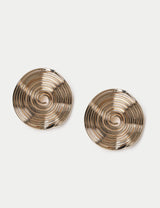 M&S M&S Oversized Ridge Circle Stud Earrings- Buy online at McGrocer