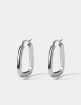 M&S Autograph Oversized Silver Square Hoop Earrings 50mm x 53mm- Buy online at McGrocer