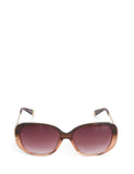 Dune London oversized square sunglasses with bronze tinted lenses, imported from the UK